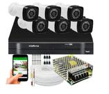 Kit DVR Intelbras 8 canais H.265 Sem Hd 6 câmeras Full HD 1080p 20m