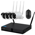 Kit DVR Tucano WF-04 - 4 Canais - 4 Cameras - 1080P - Sem Fio - Preto e Branco