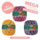 Kit ecônomico 3 barbante eco brasil multicolor 06 cores vinhedo, malbec e raio de sol oferta limitada