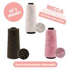 Kit ecônomico 3 princesa brilho cores preto, branco e rosa bebê com brilho oferta limitada