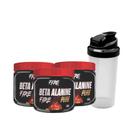 Kit Econômico 3x Beta Alanina Absolut Coqueteleira Suporte para Treinos Intensos