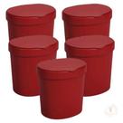 Kit Econômico de Organização: 5 Lixeiras Coza de 2,5 Litros em Oferta!