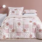 Kit Edredom Dallas King Dupla Face Microfibra 3 Peças - Rosa Matura Patchwork Kit Edredom Dallas King Dupla Face Microfibra 3 Peças - Rosa Matura Patchwork