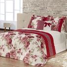 Kit Edredom Dupla Face Estampado Queen Palha/Vermelho Kit Edredom Dupla Face Estampado Queen Palha/Vermelho