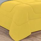 Kit Edredom + Jogo De Lençol Malha 100% Algodão Gran Moratta 7 Peças Queen - Amarelo/Cinza Kit Edredom + Jogo De Lençol Malha 100% Algodão Gran Moratta 7 Peças Queen - Amarelo/Cinza