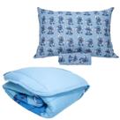 Kit Edredom Mickey e Minnie + Jogo De Cama Infantil Malha Solteiro Disney 3 Peças Portallar Kit Edredom Mickey e Minnie + Jogo De Cama Infantil Malha Solteiro Disney 3 Peças Portallar