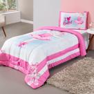 Kit Edredom Plush Fofinho Infantil Dupla Face Dream 2 Peças Solteiro - Bailarina
