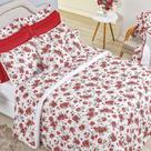 Kit Edredom Supreme Queen 5 Peças 100% Algodão 200 Fios Estampado - Rosas Vermelha Kit Edredom Supreme Queen 5 Peças 100% Algodão 200 Fios Estampado - Rosas Vermelha