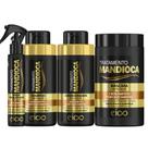 Kit Eico Mandioca Shampoo e Condicionador 450ml + Máscara 1kg + Spray 120ml