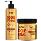 Kit Eico Toque Final Shampoo 515ml Máscara Hidratação 500g