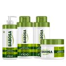 Kit Eico Tratamento Babosa Shampoo Condicionador 450ml Máscara Hidratação 270g Creme Pentear 600ml