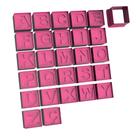 KIT Ejetor Modelador Para Doces ALFABETO ESCOLA LETRAS Brigadeiros Docinhos Massa Biscuit Biscoito Resistente Mass