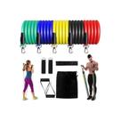 Kit Elástico 11 Itens Treinamento Funcional Musculação Bands