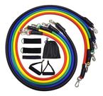 Kit Elástico Extensor Treinamento Pilate Fitness Bands Power