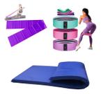 Kit Elásticos Fitness, Tera Band, Extensores, Colchonete