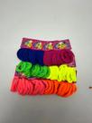 Kit Elásticos Xuxinha Rabicó Chuchinha Tipo Meia Cabelo 2opç Kit 72 Neon Colorida