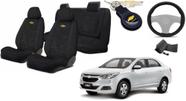 Kit Elegante Capas de Tecido Cobalt 2016+2020 + Capa Volante + Chaveiro GM