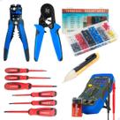 Kit Eletricista Profissional Completo Alicate Terminais