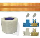Kit Eletrofita 3 Pistas 20A 10m + Malha e Conector Kit Eletrofita 3 Pistas 20A 10m + Malha e Conector