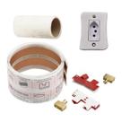 Kit Eletrofita Fita eletrica 2 Pistas 1 Metro 750v + Tomada