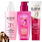Kit Elseve Cicatri Renov Sérum Elixir Gloss Leave In Glycolic Novo Liso dos Sonhos Antifrizz Brilho