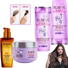 Kit Elseve Hidra Loreal Paris Acido Hialuronico 400ML Óleo Extraordinário Tratamento Intensivo Hidratação Antifrizz