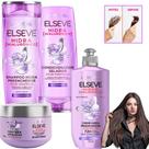 Kit Elseve Hidra Loreal Paris Acido Hialuronico 400ML Shampoo Condicionador Creme de Hidratação Intensivo Antifrizz