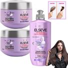 Kit Elseve Hidra Loreal Paris Acido Hialurônico Creme Intensivo Hidratação Antifrizz