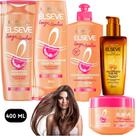 Kit Elseve Longo dos Sonhos Creme Óleo Extraordinário Tratamento Milagroso Repara os ultimos 3 cm