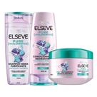 Kit Elseve Pure Hialurônico Shampoo 400ml + Condicionador 400ml + Máscara Capilar 300g