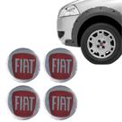 Kit Emblema Adesivo Fiat P/ Calota Resinado 4 Peças