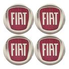 Kit Emblema Resinado Fiat Vermelho Roda Calota Centro 48mm Kit Emblema Resinado Fiat Vermelho Roda Calota Centro 48mm