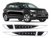 Kit Emblema Tcross 2019 2020 2021 Lateral Resinado Adesivo