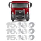 Kit Emblemas 15.180 Volkswagen Adesivo Cromado Resinado Kit Emblemas 15.180 Volkswagen Adesivo Cromado Resinado