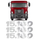 Kit Emblemas 15.180 Volkswagen Adesivo Cromado Resinado Kit Emblemas 15.180 Volkswagen Adesivo Cromado Resinado