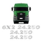 Kit Emblemas 24.250 6x2 Volkswagen Adesivo Cromado Resinado