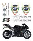 Kit Emblemas Adesivo Compatível Moto Mv Agusta F4 Preta 024