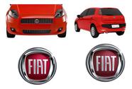 Kit Emblemas Fiat Vermelho Palio Attractive G5 Grade Mala