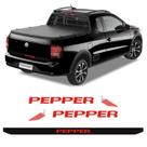 Kit Emblemas Pepper Saveiro 2018/2019 E Faixa Traseira