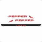 Kit Emblemas Pepper Saveiro Prata 2018/2019 E Faixa Traseira