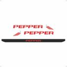 Kit Emblemas Pepper Saveiro Preta 2018/2019 e Faixa Traseira