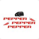 Kit Emblemas Pepper Up 2018/2020 Adesivo Lateral E Traseiro