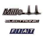 Kit Emblemas Uno Mille Eletronic - Fiat - Modelo Original Kit Emblemas Uno Mille Eletronic - Fiat - Modelo Original