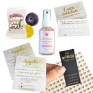 Kit Empreendedor Cartões De Agradecimento + Adesivos+ Bala + Cartão Fidelidade cliente + Cheirinho - 276 itens -