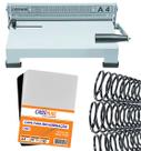 Kit Encadernação A4 X + Capa e Espiral Metal Preto Cassmar Kit Encadernação A4 X + Capa e Espiral Metal Preto Cassmar