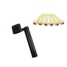 Kit Encordoador Violão Guitarra Baixo Ukulele Cavaquinho + 6 Pinos Ponte Violão Cordas de Aço Folk