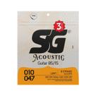 Kit Encordoamento para Violão SG 010 Aço Bronze 85/15 Triple Pack 6685TP