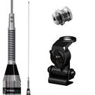Kit Enfeite Antena 62cm com Mola na Base Suporte Porta Malas Parafuso Fixação