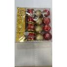 Kit enfeite decoraçao arvore de natal 6cm vermelho