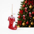 Kit enfeite decorativo natalino para decorações de natal em árvores guirlandas ornamento pendente papai noel trem casa